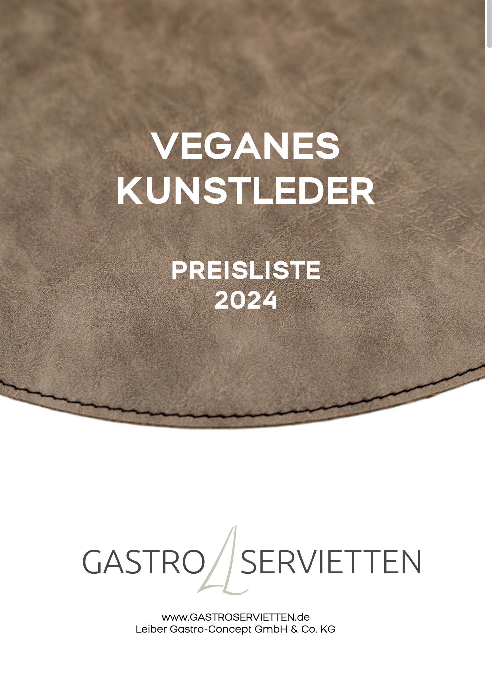 WOSDE veganes Kunstleder made in Italy Preisliste PDF
