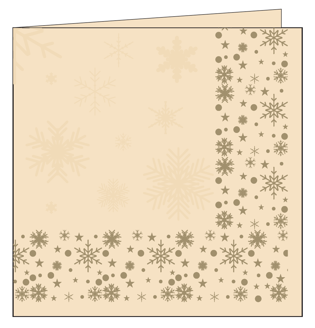 40 x 40 Airlaid Serviette - Snowflakes Cream
