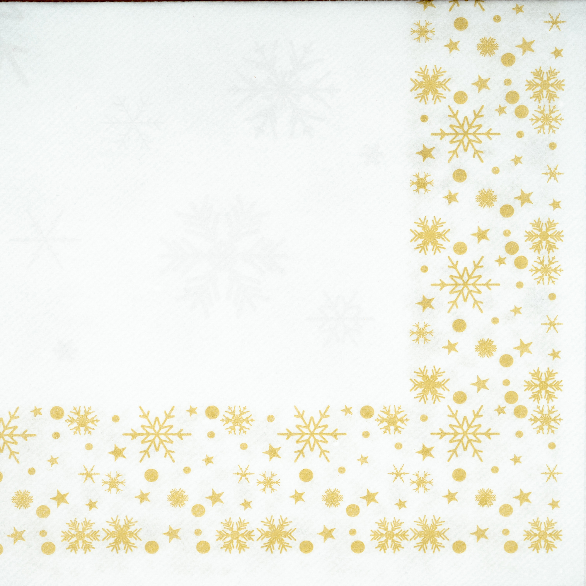 40 x 40 Airlaid Serviette - Snowflakes White