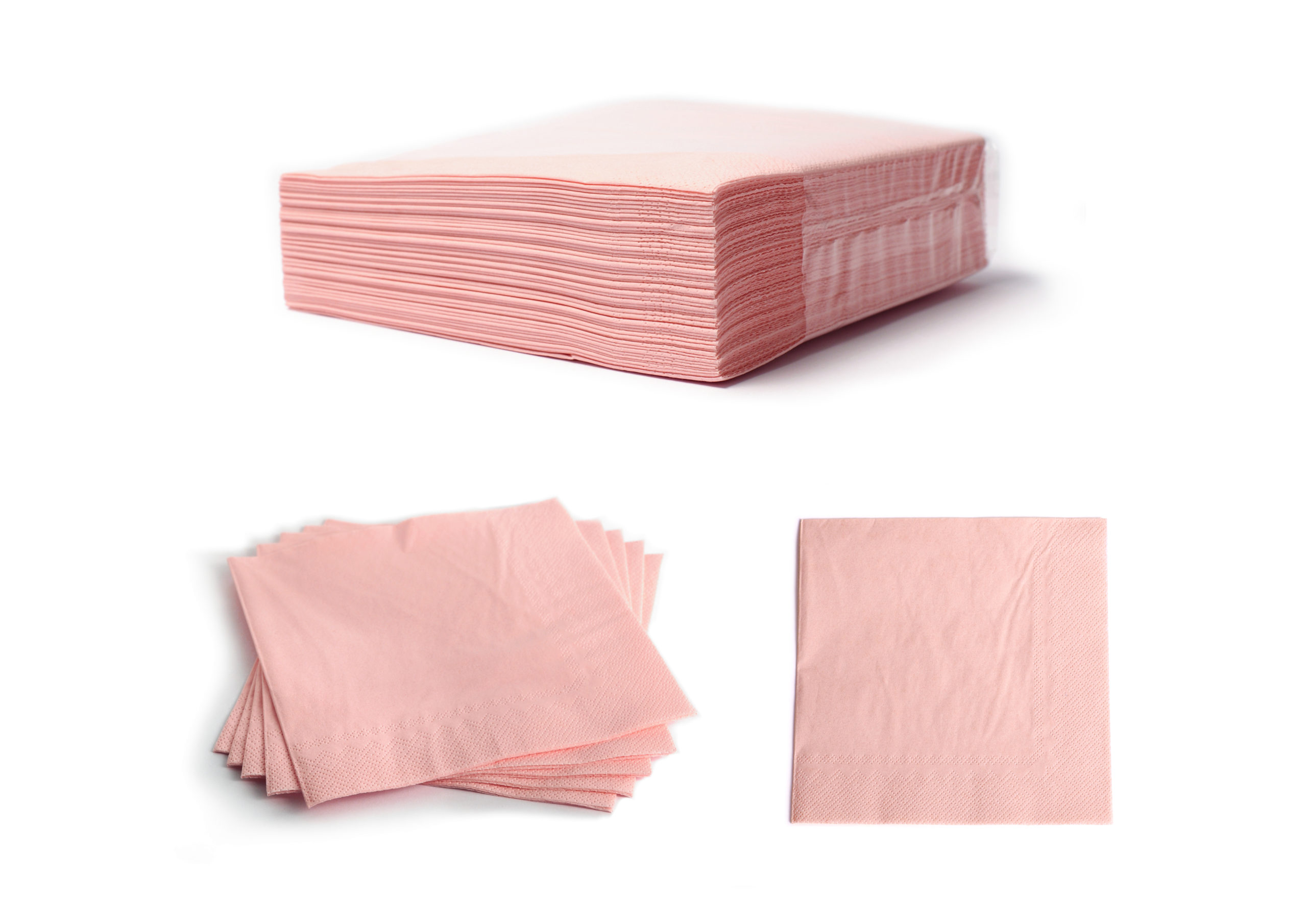 33x33cm- ZELLSTOFF- 1/4 Falz- 2-lagig – pink