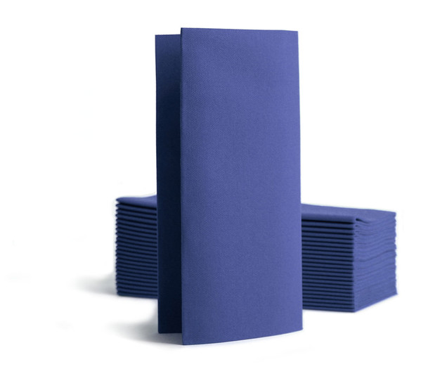 Serviette AIRLAID SOFT Buchfaltung – dark blue 32 x 38