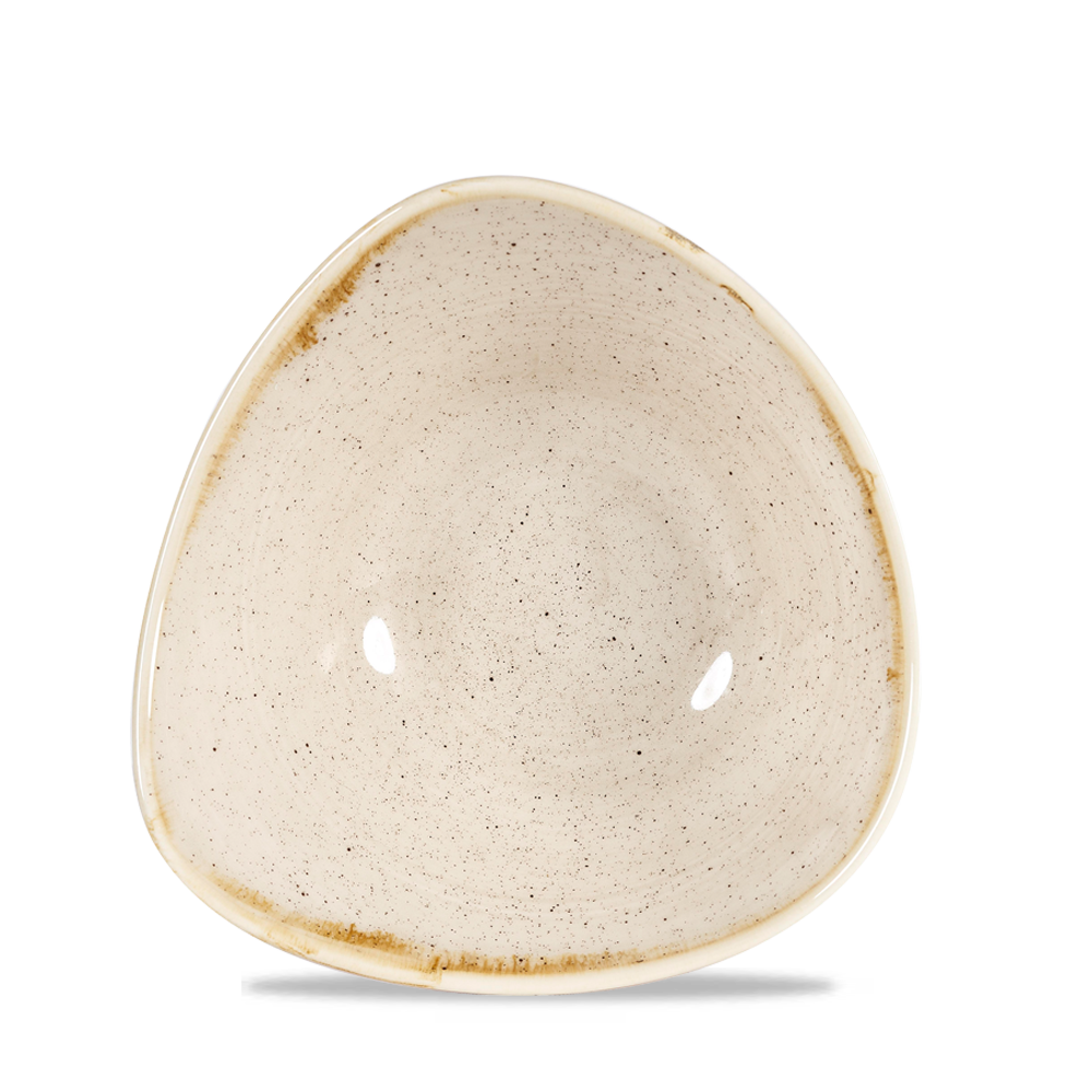 Churchill Stonecast Schüssel Dreickeig - Nutmeg Cream / Muskatnuss 