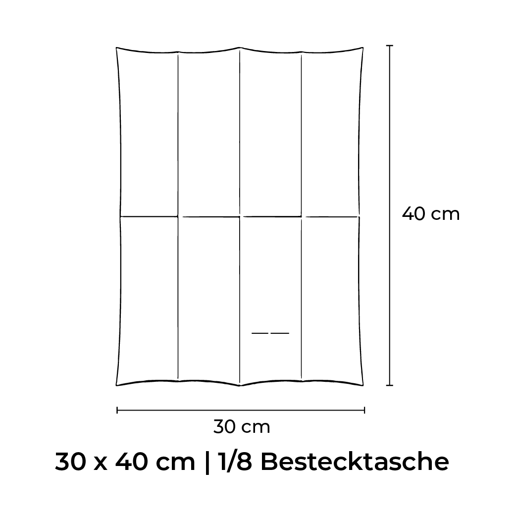 40 x 40 cm Bestecktasche (Mindestbestellmenge 19.200 Stk.)