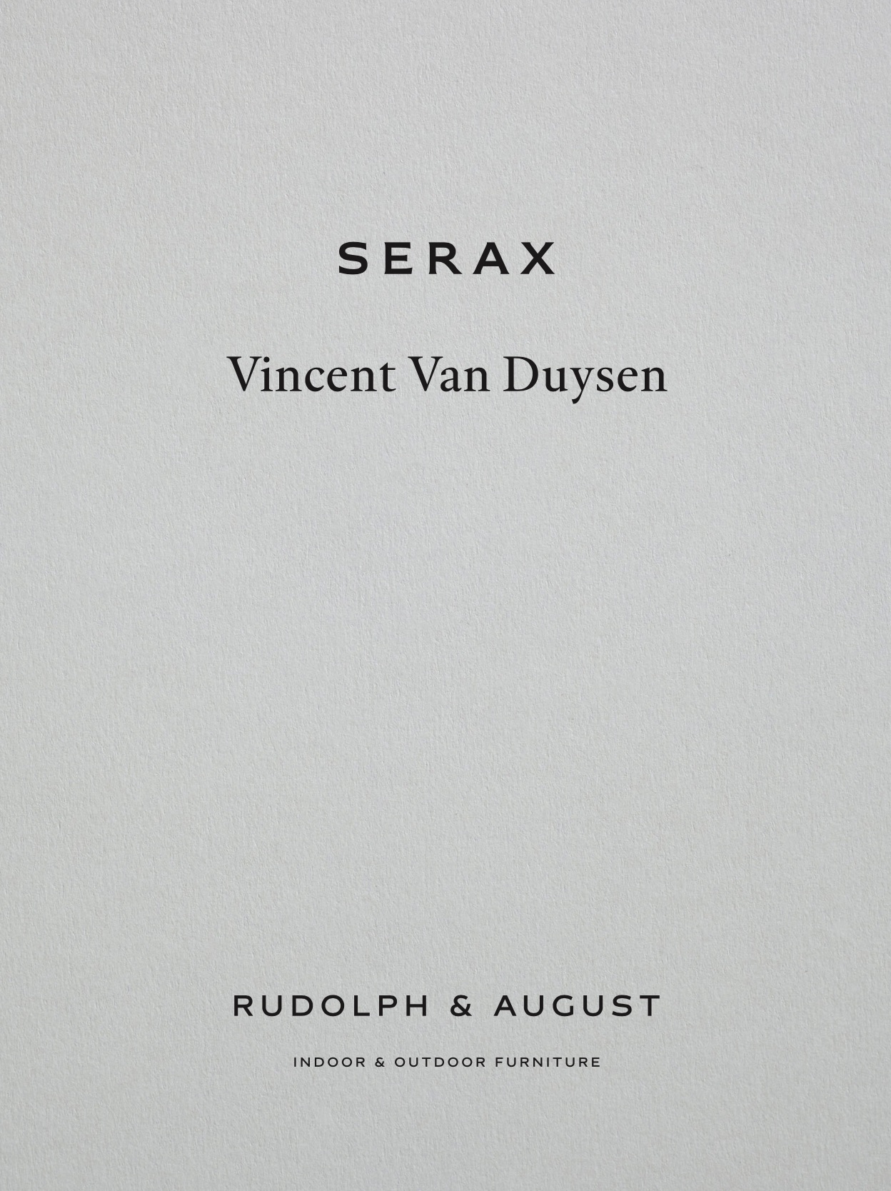 SERAX by Vincent Van Duysen Möbel PDF