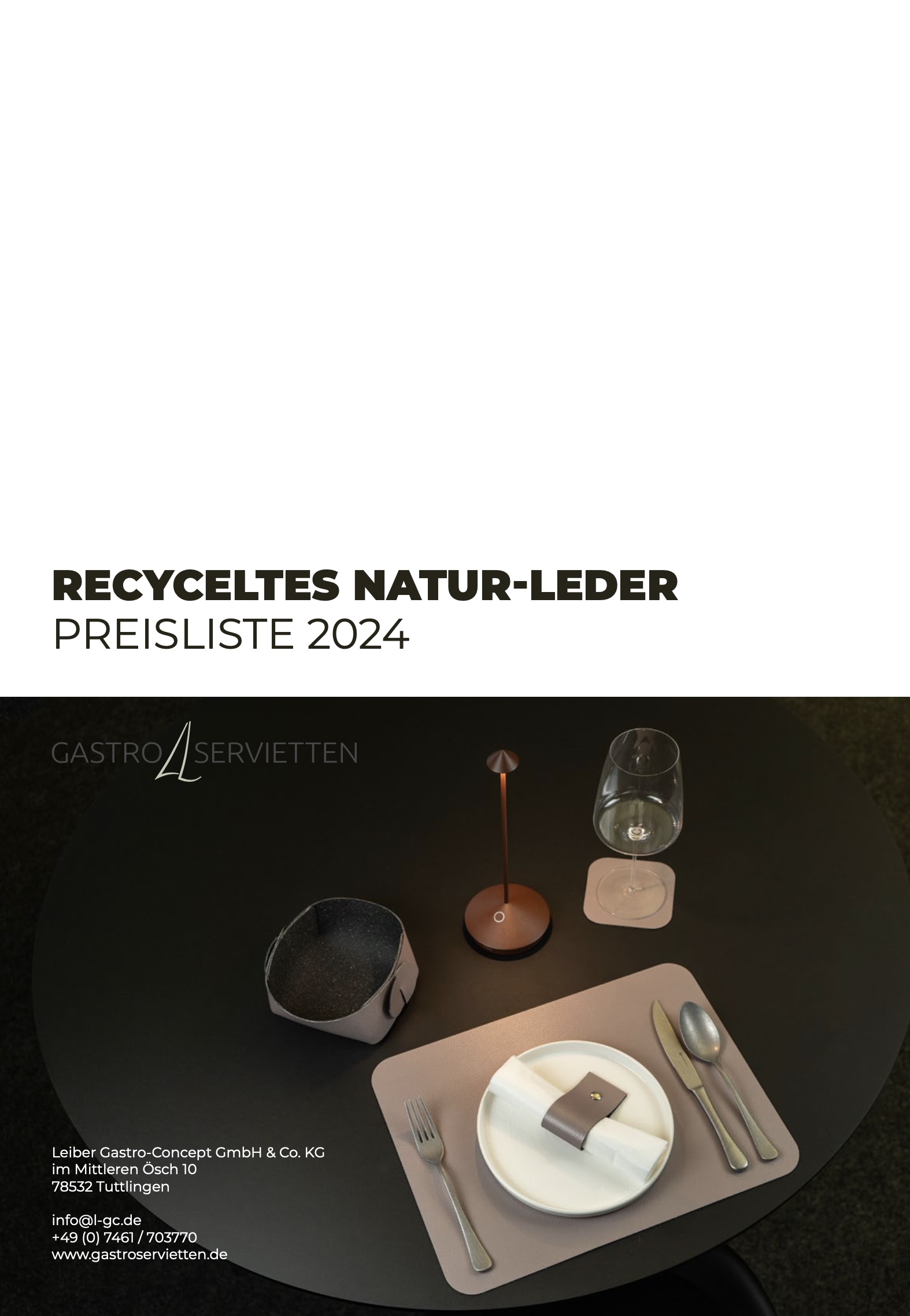 WOSDE Recyceltes Natur-Leder made in Italy Preisliste PDF