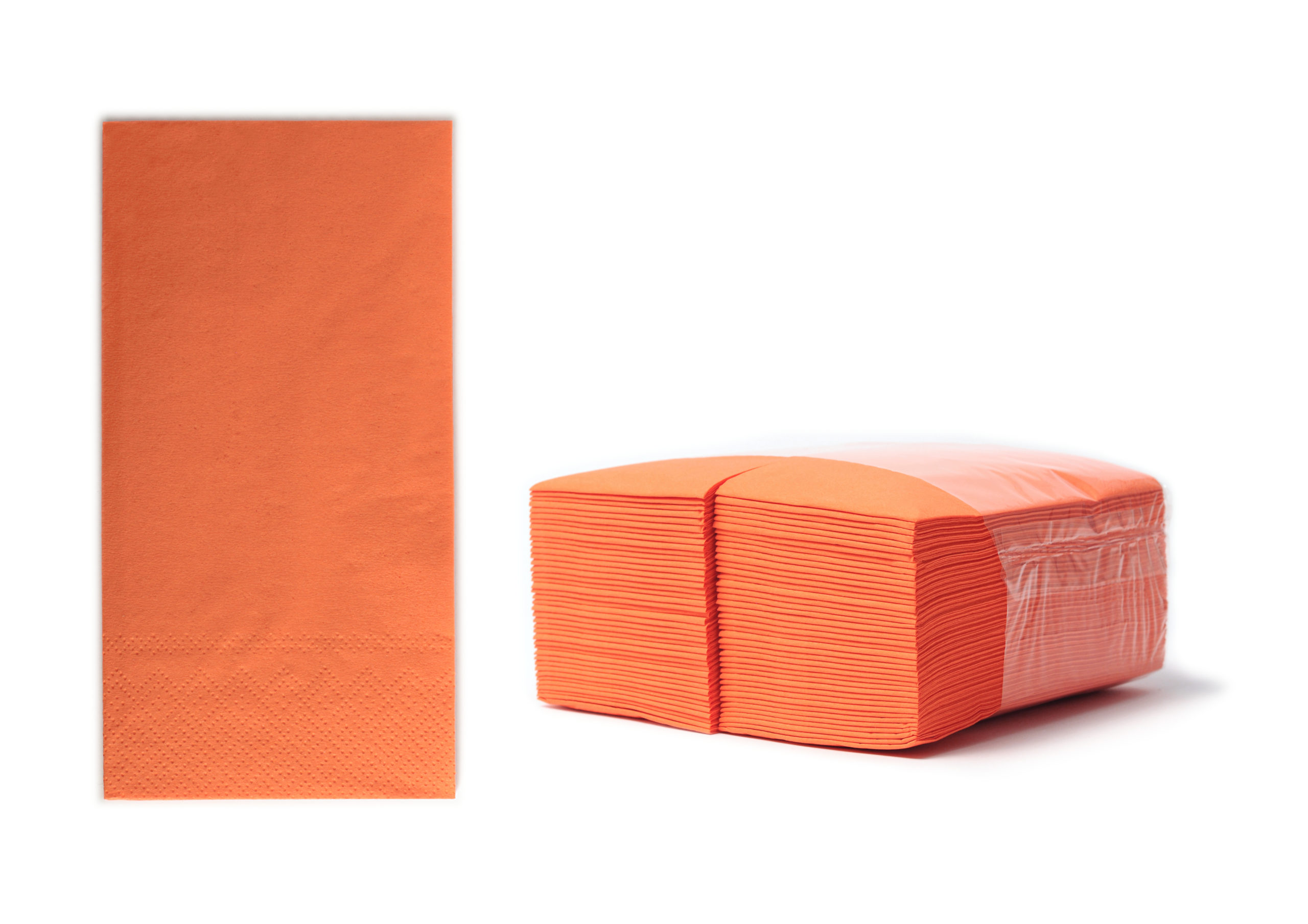 33x33cm- ZELLSTOFF- 1/8 Falz- 2-lagig – orange