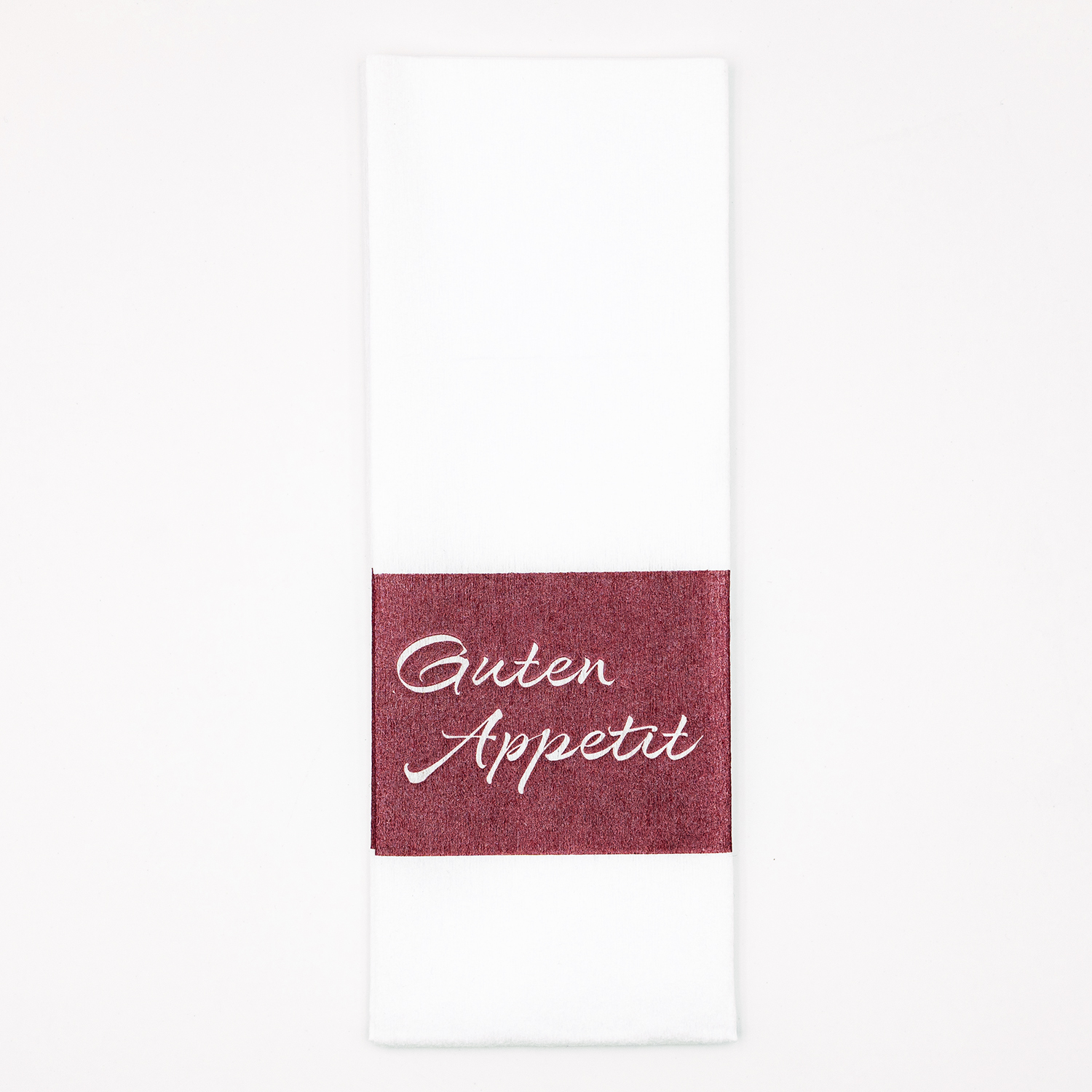 "Guten Appetit" Bestecktasche - 30 x 40 cm - 1/8 Falz - Bordeaux 
