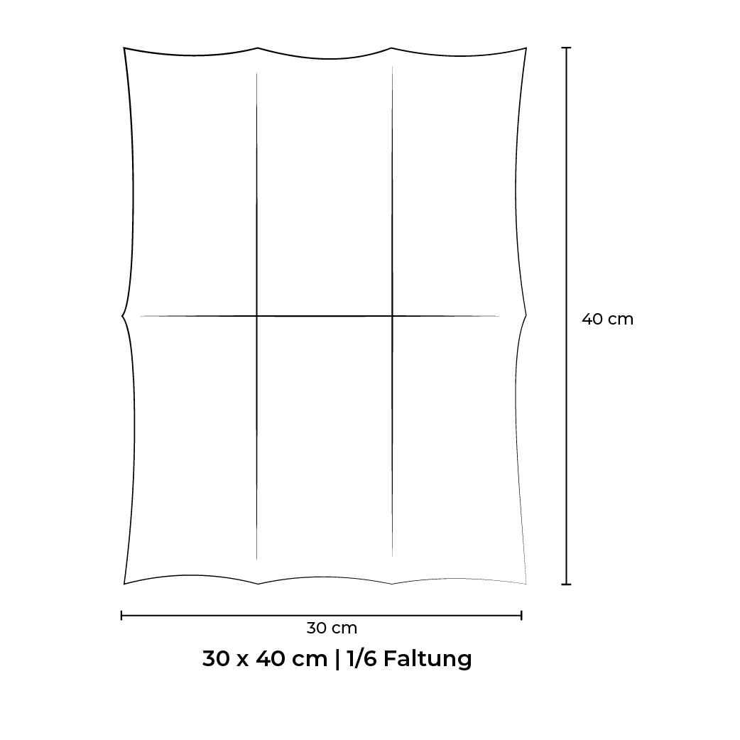 Serviette 30 x 40 cm, 1/6 Falz, weiß - Inhalt pro Karton: 12 Pakete  à 60 Stk / insgesamt: 720 Stk 