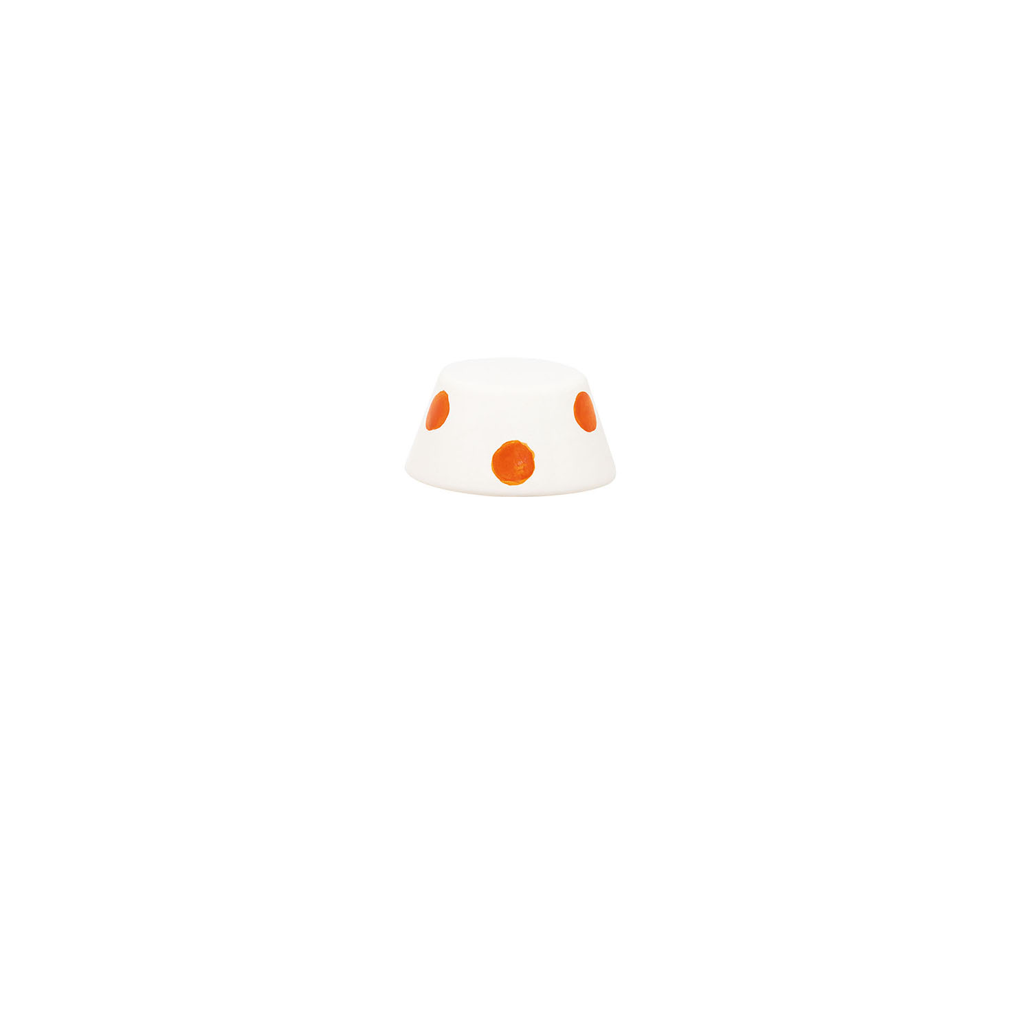 Leuchten-Schirm aus Keramik weiß mit orangenen Punkten für Swap Mini Pro