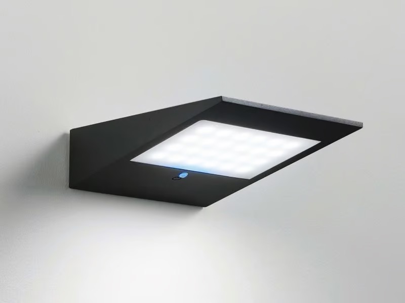 Zafferano Solar Wandleuchte - Outdoor LED Leuchte mit Bewegungssensor Grigio Scuro / Dark Grey 