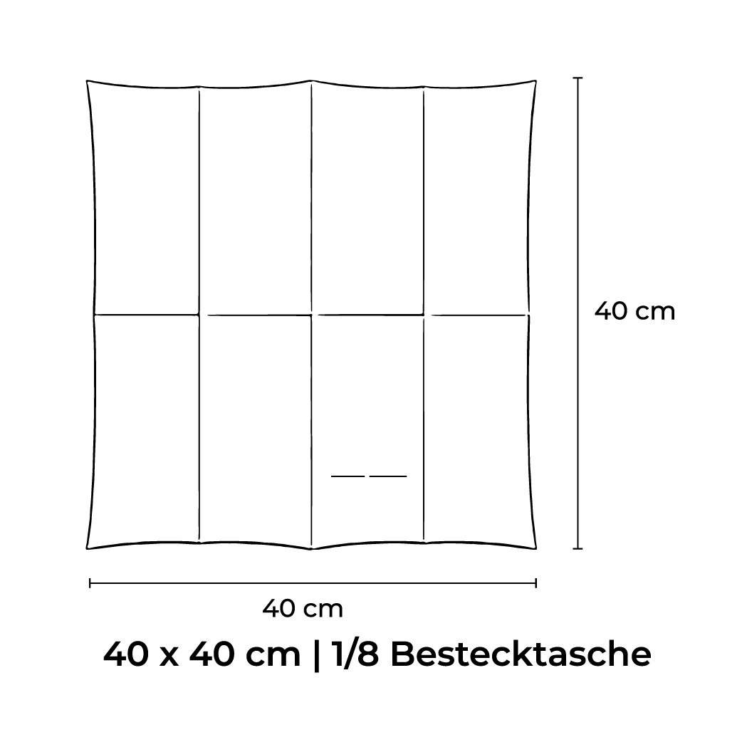 40 x 40 cm Bestecktasche (Mindestbestellmenge 14.400 Stk.)