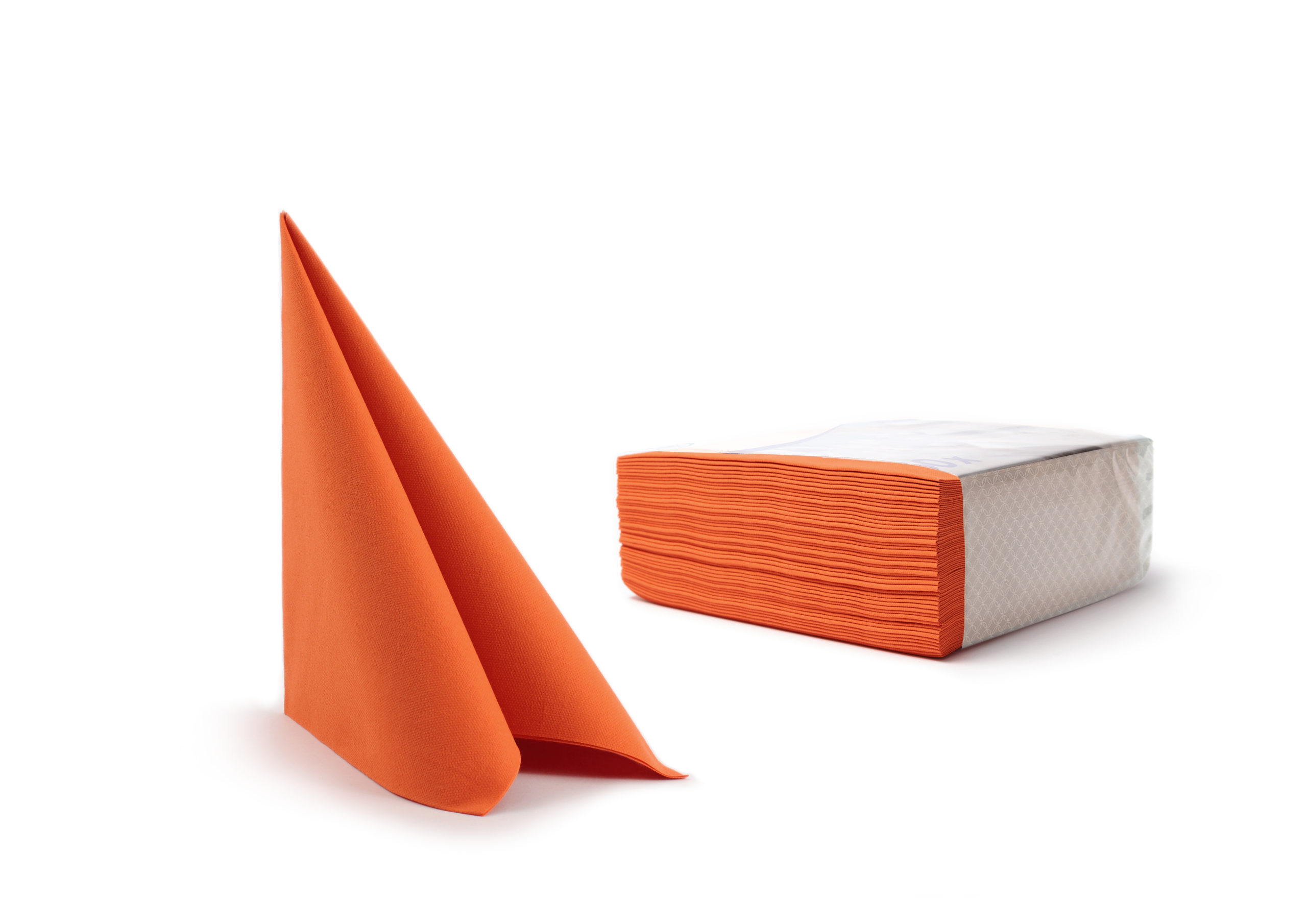 AIRLAID -Serviette- 1/4 Falz- 40 x 40- orange
