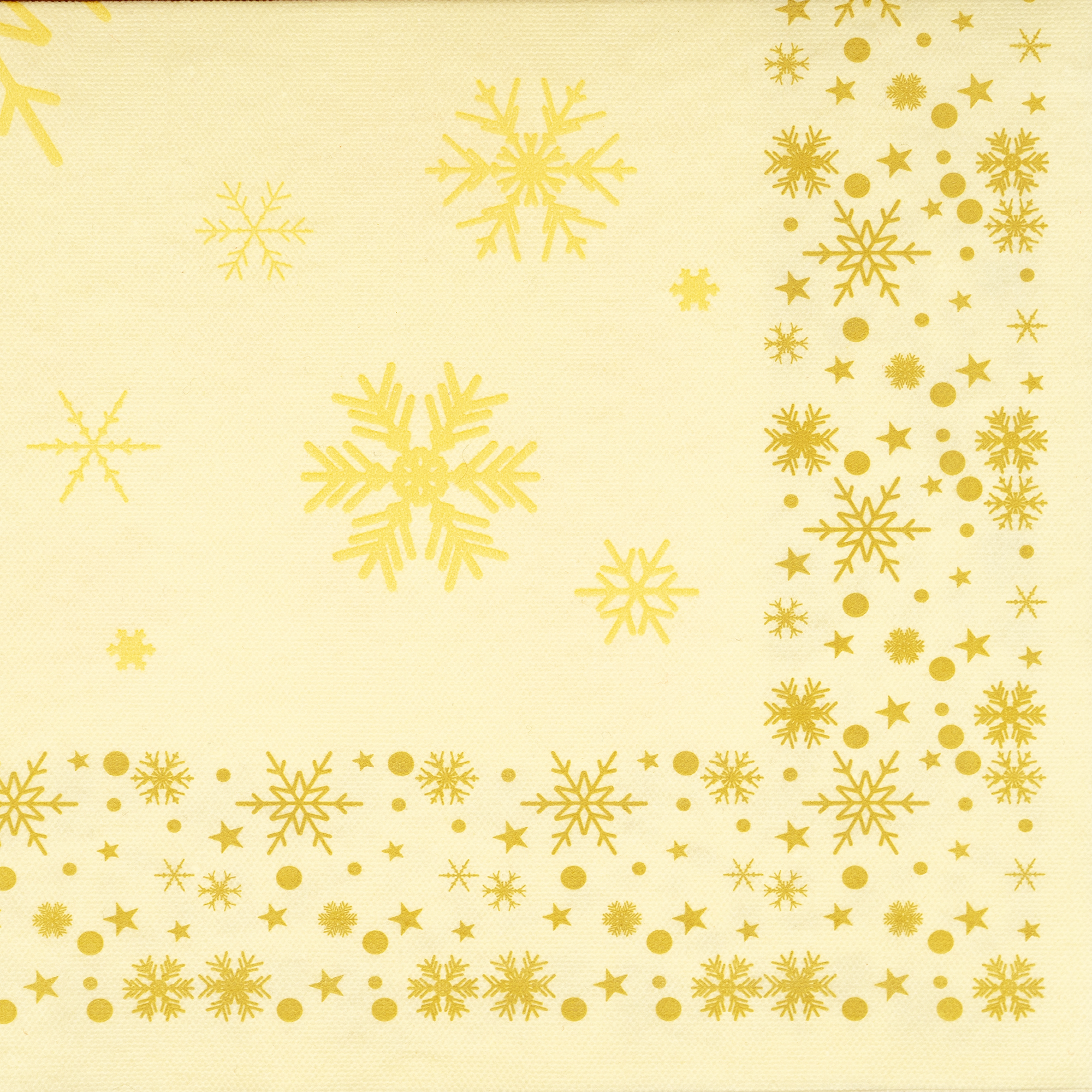 40 x 40 Airlaid Serviette - Snowflakes Cream