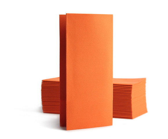 Serviette AIRLAID SOFT Buchfaltung – orange 32 x 38