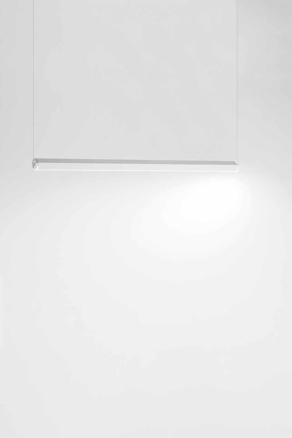 Deckenhalterung - Horizontale  Installation der Zafferano Pencil LED-Leuchte - Bianco / White