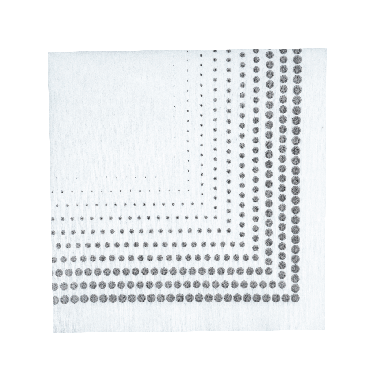 stoffähnliche Spunlaid Serviette 40x40 cm , 1/4 Falz mit Motiv: "Retro"  Grau gepunktet